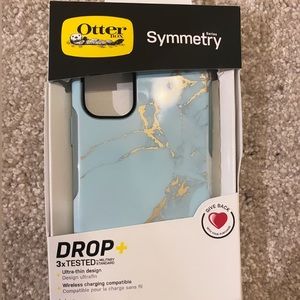 Gold and blue marble OtterBox iphone 11 case